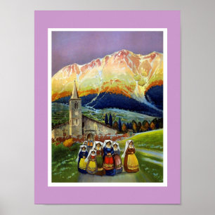 Poster Vintage Kunst ABRUZZO Italien
