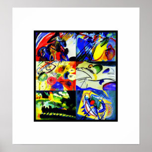 Poster Vintage Kunst Kandinsky Collage
