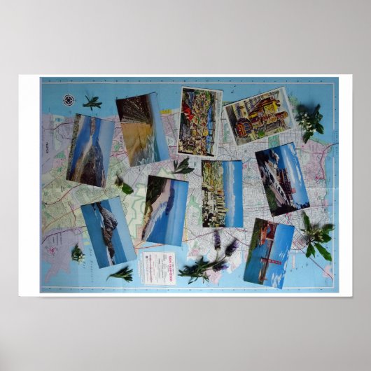 Poster Vintage Landschaft von San Francisco (Vorne)