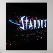 POSTER ~ VINTAGE LAS VEGAS STARDUST UNTERZEICHNET (Vorne)