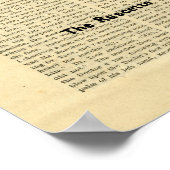 Poster Vintage Palmitistin auf Retro-Zeitung (Ecke)