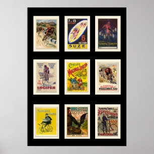 Poster Vintage-Radfahrrad-Postkarten Sammlung 5