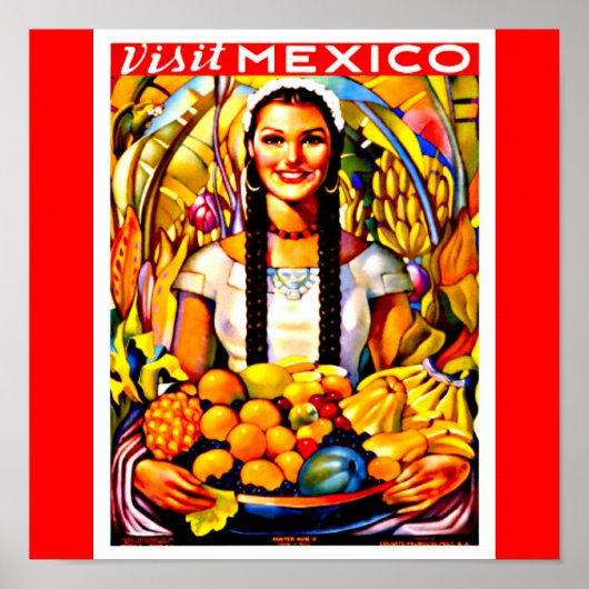 Poster-Vintage Reise Art-Mexico Poster (Vorne)