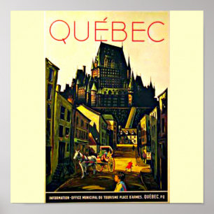 Poster-Vintage Reise Art-Quebec Poster
