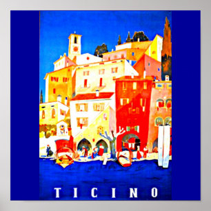 Poster-Vintage-Reise Kunst-Tessin Poster
