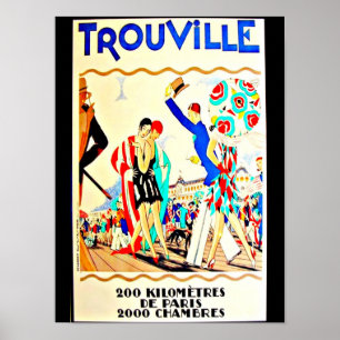 Poster-Vintage Reise Kunst-Trouville Poster