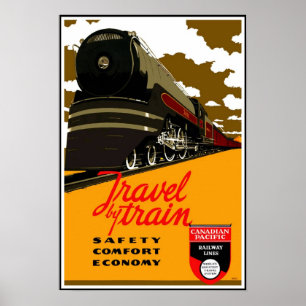 Poster Vintage-Reise mit dem Zug Kanada 2