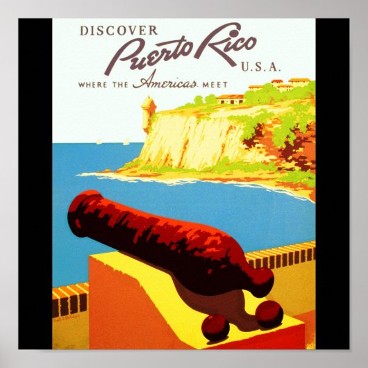 Poster Vintage Reise-Puerto Rico (Vorne)