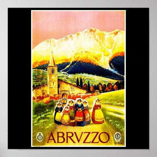 Poster Vintage Reisen-Abruzzen (Vorne)