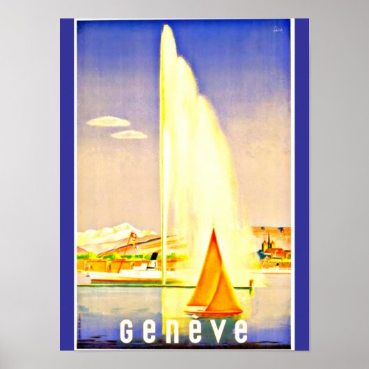 Poster-Vintage Reisen - Genf Poster (Vorne)