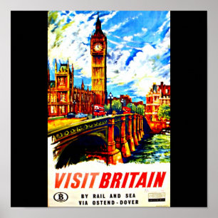 Poster Vintage Travel Art-Great Britain