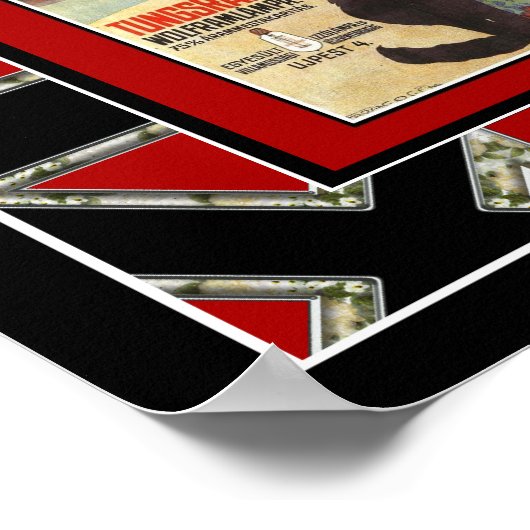 Poster Vintage Werbung Tungsram Light Bulbs (Ecke)