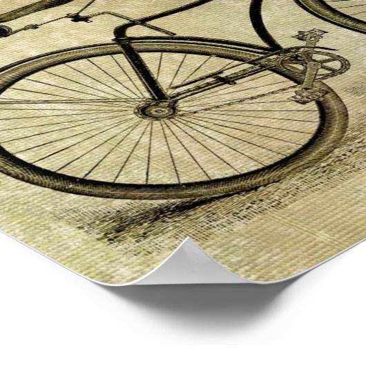 Poster: Vintages Fahrrad Poster (Ecke)