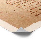 Poster Vitruvian Man von Leonardo da Vinci (Ecke)