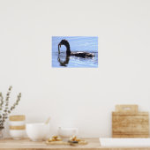 Poster Vogel mit Aal (Küche)