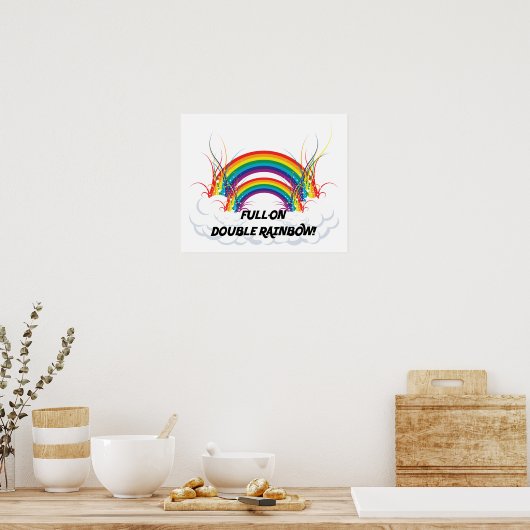 POSTER - VOLLSTÄNDIGER DOPPELRAINBOW (Küche)
