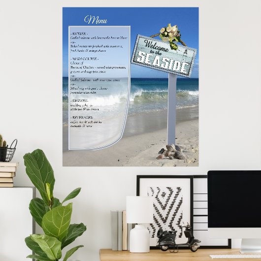 Poster vom Beach Wedding Menu (Heimbüro)