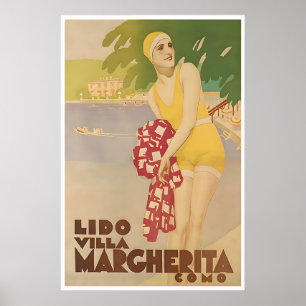 Poster vom Comer See Italien Reise Kunst Villa Mar
