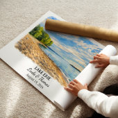 Poster vom Eriesee Pennsylvania, Aquarell, Maßgesc
