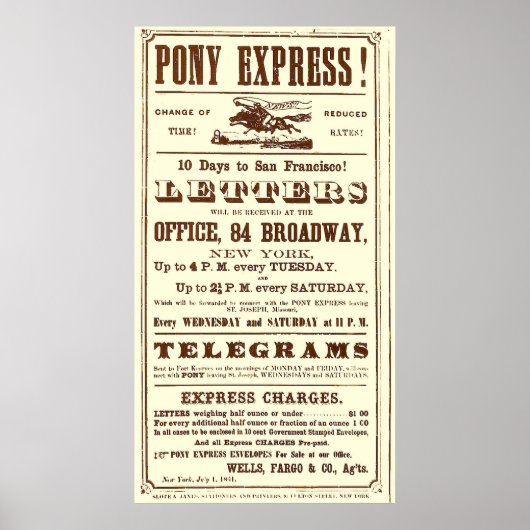 Poster vom Pony Express: Amerikanische Geschichte (Vorne)