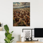 Poster vom Wildwest-Cowboy-Viehtrieb (Heimbüro)