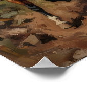 Poster vom Wildwest-Cowboy-Viehtrieb (Ecke)