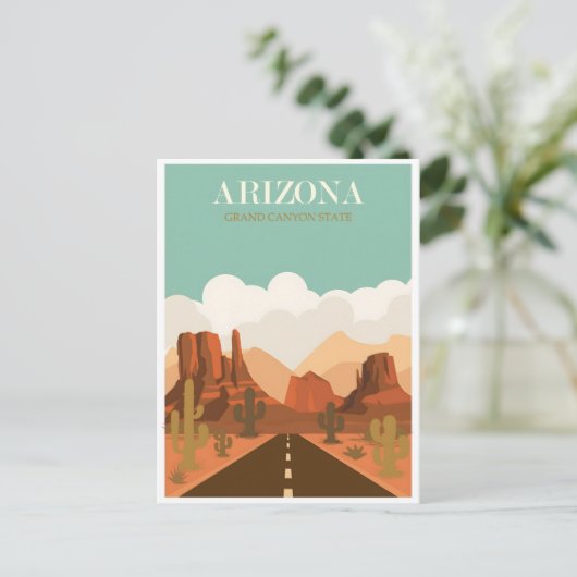 Poster von Arizona Postkarte (Stehend Vorderseite)