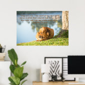 Poster von Boerboel Hund mit Inspiration Zitat (Heimbüro)