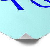 Poster von Bright Blue Turtle Dude (Ecke)