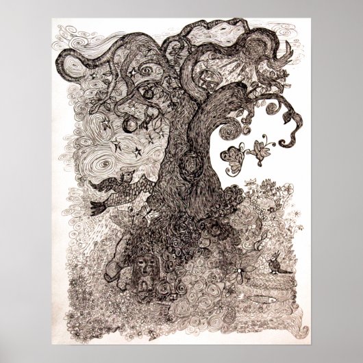 Poster von Debbie Davidsohn "Mystical Forest" (Vorne)