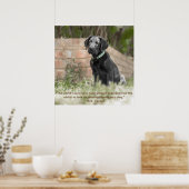 Poster von Labrador Puppy mit inspirierendem Zitat (Küche)