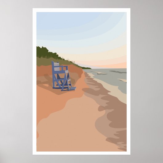Poster von Lake Michigan, 24"x36" Poster (Vorne)