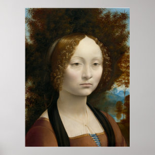 Poster von Leonardo da Vincis Ginevra de´ Benci