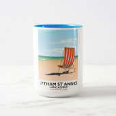 Poster von Lytham St Annes Lancashire Zweifarbige Tasse (Mittel)
