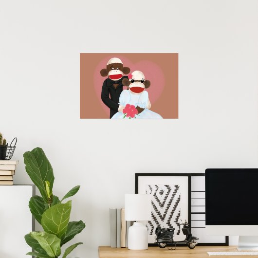 Poster von Monkey Wedding (Bowty & Violet) (Heimbüro)