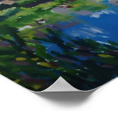 Poster von See und Landschaft (Ecke)