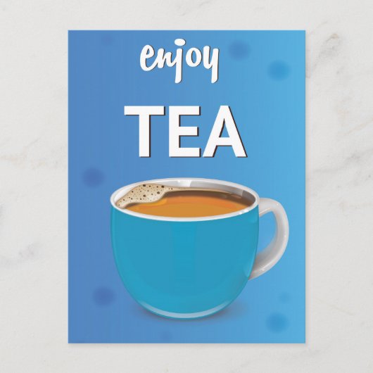 Poster von Tea Vintage Postkarte (Vorderseite)