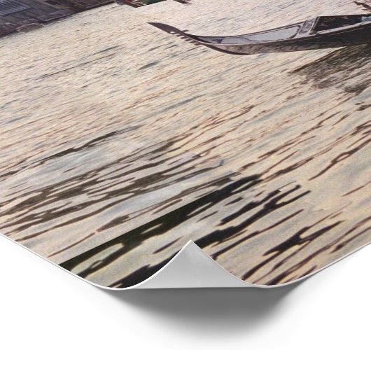 Poster von Venedig / Gondola (Ecke)