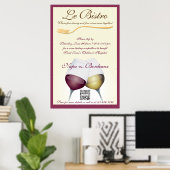 Poster Vorlage Feines Essen Französisch (Heimbüro)