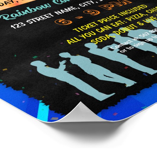 Poster-Vorlage für das Networking-Ereignis-Flyer Poster (Ecke)