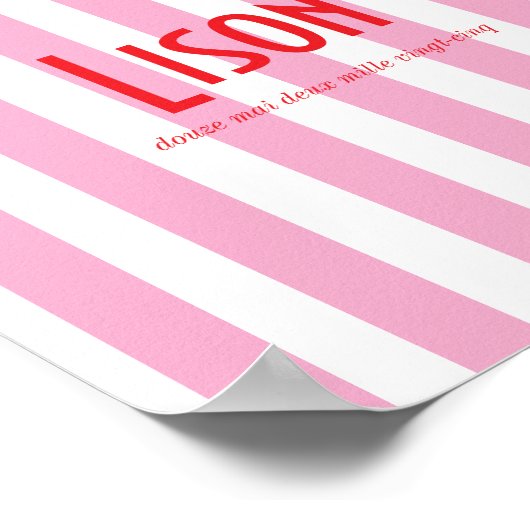 Poster Vorname Riviera Rose (Ecke)