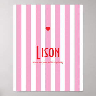 Poster Vorname Riviera Rose