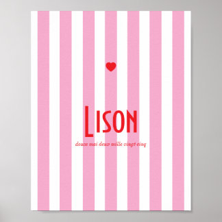 Poster Vorname Riviera Rose