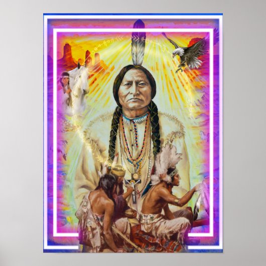 Poster Wall Art Chief Sitting Bull Native American (Vorne)