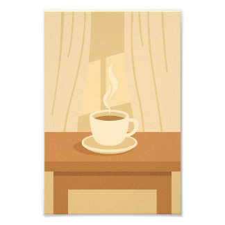 Poster Warmes Morgenkaffee – Minimalistische gemüt