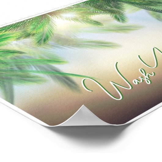 Poster - Waschen Sie Ihre Palmen (Ecke)