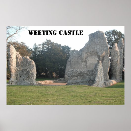 Poster Weeting Castle Weeting Norfolk England (Vorne)