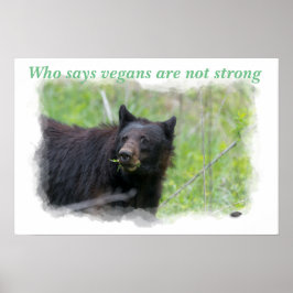 Poster - Wer sagt, dass Veganer nicht stark sind