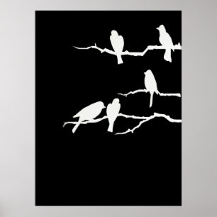 Poster "White Bird Silhouette"