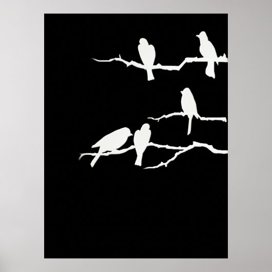 Poster "White Bird Silhouette" (Vorne)